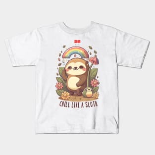 "Chill like a sloth" Kids T-Shirt